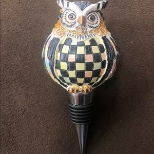 Mackenzie Childs Owl Bottle Stopper